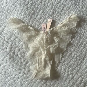 Cream Victoria’s Secret Lace Cheeky Panty